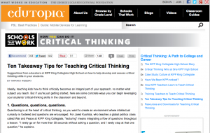 critical thinking, Unpack Thinking. Education Closet