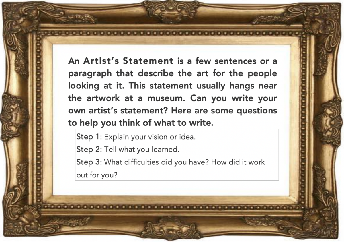 Using an Artist Statement as an Assessment Tool Education Closet