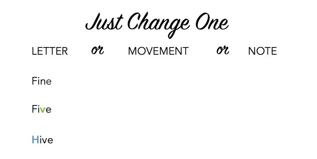 just change one