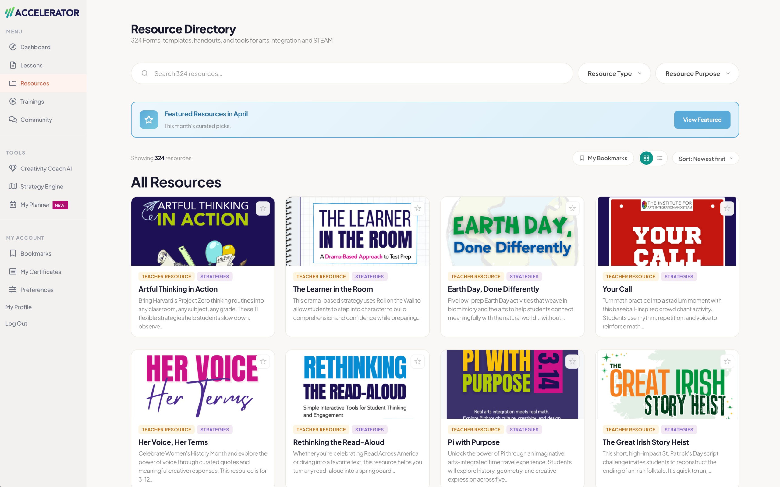 Printable arts integration teacher resources and classroom tools