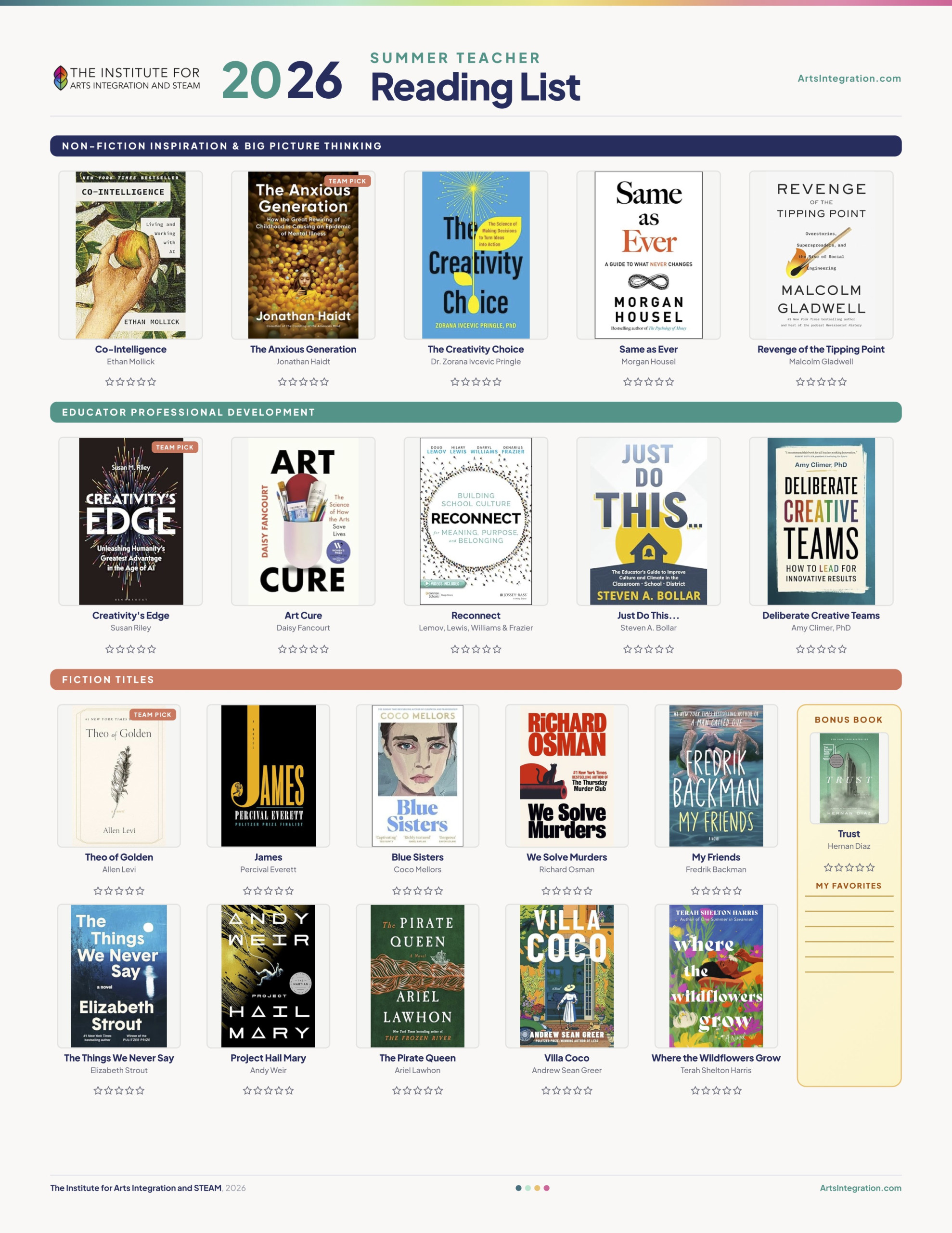 2026 summer reading list for teachers