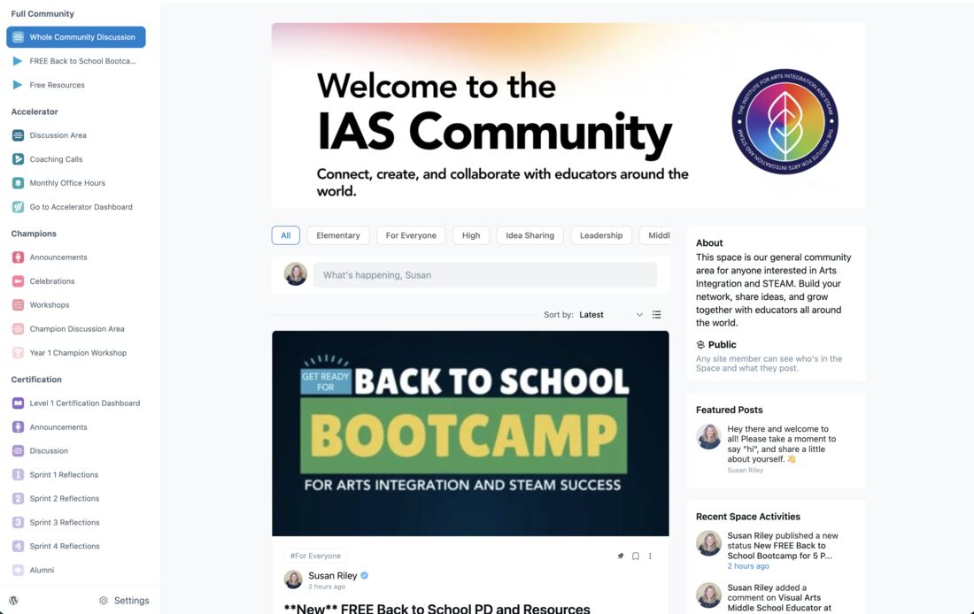 Inside the IAS Free Educator Community
